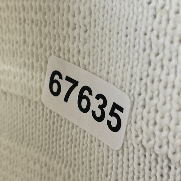 MURRAYS TOGGERY Sweater Women M Textured Windowpane Cotton Off White VTG England - Picture 12 of 12